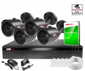Zestaw do monitoringu IP Full HD 1080p Detekcja