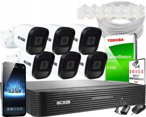 Zestaw monitoringu IP BCS Basic 5Mpx IR30 PoE
