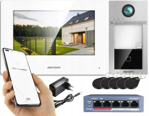 Zestaw wideodomofon WiFi Hikvision Furtka + Brama