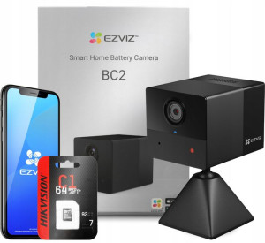 EZVIZ Kamera na baterie BC2 Czujnik PIR FullHD