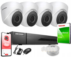 Zestaw do monitoringu IP PoE 4MPx 2K+ Do rozbudowy