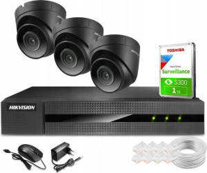 HIKVISION Zestaw monitoringu Kamery IP 4MP + 1TB