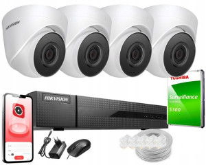 HIKVISION Zestaw monitoringu IP 4MP Detekcja ruchu