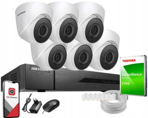 HIKVISION Zestaw monitoringu IP 4MP IP66 Aplikacja