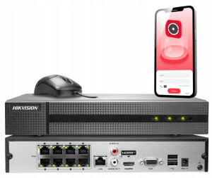 Rejestrator sieciowy IP POE H265+ 8kamer HIKVISION