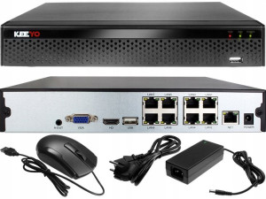 KEEYO Sieciowy Rejestrator POE LV-NVR1618S-8P 16ch