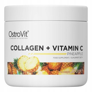 OstroVit Kolagen Witamina C 200 g ananasowy
