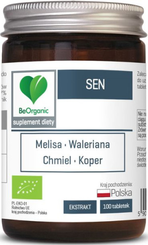 BeOrganic Sen BIO 450 mg x 100 tabletek