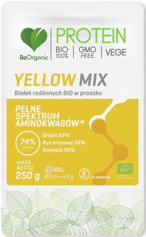 BeOrganic Yellow MIX białek roślinnych BIO 250 g