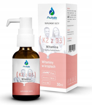 AVITALE Witamina K2 MK7 20uq D3 500IU krople