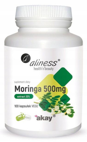 ALINESS Moringa ekstrakt 20% 500mg x 100 Vege