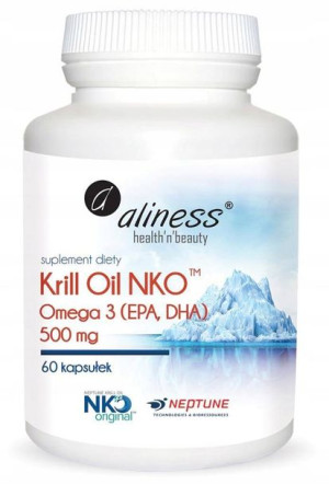 ALINESS Krill Oil NKO 500 mg x 60 z Astaksantyną