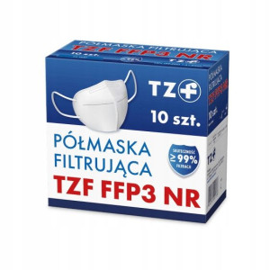 Maseczki FFP3 TZF Certyfikowana Kartonik 10 szt