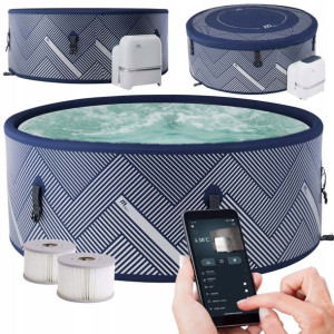 Jacuzzi Dmuchane Pompowane Spa Naval 6os Ogrodowe Wifi 23