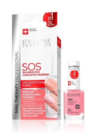 Eveline Nail Therapy Lakier odżywka SOS dla kruchych i łamliwych paznokci