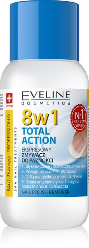 Eveline Zmywacz do paznokci 8w1 Total Action bezacetonowy 150 ml