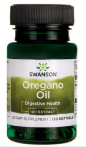 Olej z Oregano ekstrakt 10:1, 120 kaps. Żelowe SWANSON Suplement diety