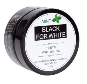 Miętowy proszek do wybielania zębów z aktywnym Węglem Black for White
