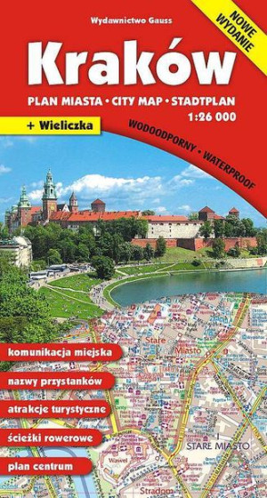 Kraków Plan Miasta 1 26000 Wodoodporny Wyd 18