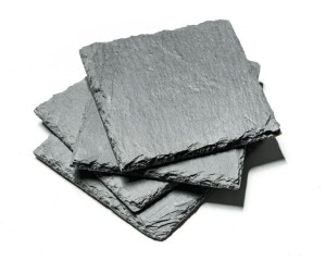 PODSTAWKI KAMIENNE 10x10 Z naturalnego łupka 4 szt