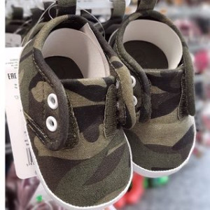 Buty niemowlęce  NIECHODKI obuwie YO! moro na rzepy chłopięce  (3-9m) 3890
