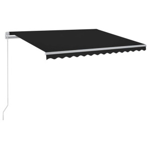 Ręcznie zwijana markiza z LED, 450 x 300 cm, antracytowa