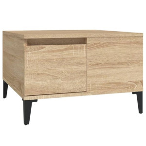 Stolik kawowy, dąb sonoma 55x55x36,5 cm materiał drewnopochodny
