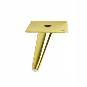 Noga Meblowa Złota Połysk Skośna 10cm Sl012s H100