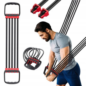 Ekspander Do Ćwiczeń - 5 Gum Oporowych - Fitness