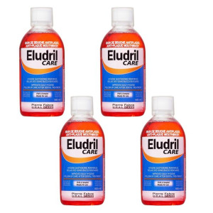 4x Eludril Care płyn do płukania jamy ustnej 500 ml