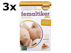 3x Femaltiker plus smak karmelowy 12 saszetek