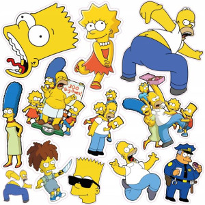 Naklejki Zestaw Simpsonowie Na Laptopa Na Rower