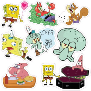 Naklejki Zestaw Spongebob Na Laptopa