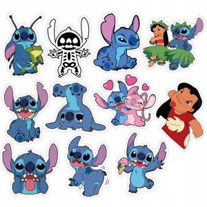 Naklejki Zestaw Lilo I Stitch Na Zeszyt Na Laptopa