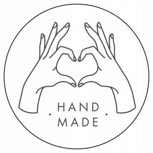 Naklejki Hand Made 30mmx30mm 100sztuk
