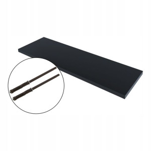 Półka wisząca ścienna na książki 65CM 1szt. CZARNA