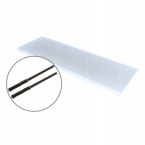 Półka wisząca ścienna na książki 65CM 1szt. BIAŁA