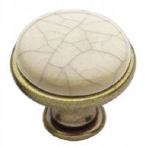 Gałka meblowa GAMET GP19 złoty / porcelana dekor 4