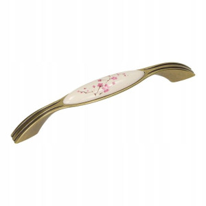Uchwyt meblowy porcelana GAMET UP17-128-AB-MLK-17