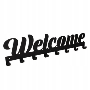 Wieszak ścienny ubraniowy WS17 Welcome czarny