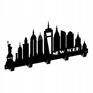 Wieszak ścienny ubraniowy WS12 New York czarny