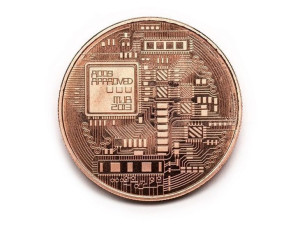 Bitcoin BTC moneta kolekcjonerska w kapslu