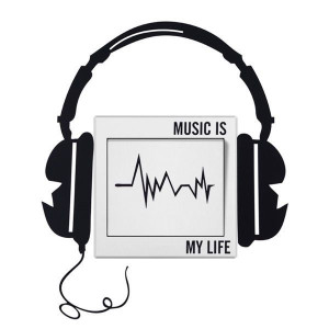 NAKLEJKA NA WŁĄCZNIK ŚWIATŁA dla fana muzyki