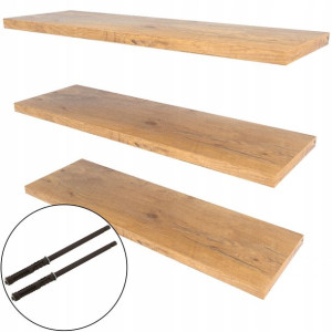 Półki wiszące ścienne na książki 65CM x3 LANCELOT