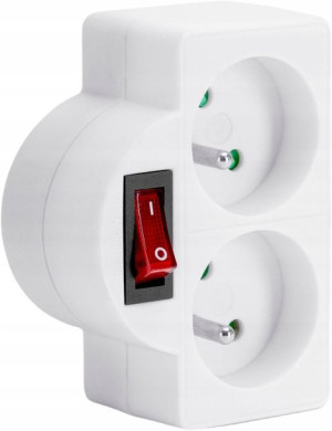Podwójne 2 Gniazdko Elektryczne Z Wyłącznikiem