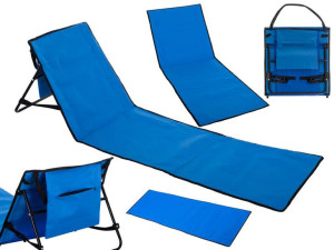 Mata plażowa leżak z oparciem składany 150x50x48cm