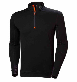 Koszulka termo Helly Hansen Lifa Merino Zip Black M