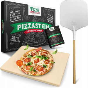 Kamień do pieczenia PIZZY + łopatka nożyk do pizzy