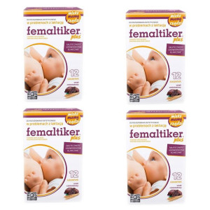 4x Femaltiker Plus smak czekoladowy 12 saszetek