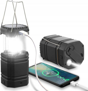 Wielofunkcyjna 3w1 Lampa Kempingowa Powerbank Led